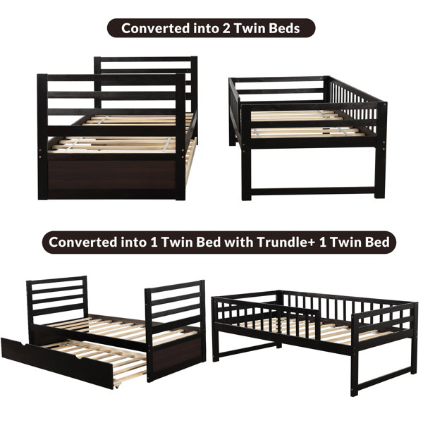 LILI Twin Over Twin Over Twin Solid Wood Triple / Quad Bunk Bed with